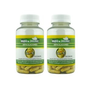 Suplemento Helix Original Articulaciones en frasco de 100 cápsulas, fórmula con proteína de caracol Nutrelix y magnesio para regeneración de cartílago y alivio del dolor.